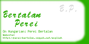 bertalan perei business card